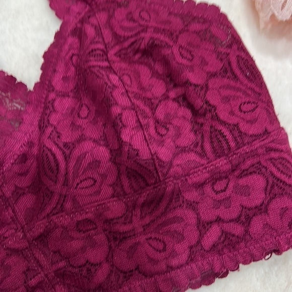 Free People Bralette Magenta back race Color Size XS - Picture 6 of 8